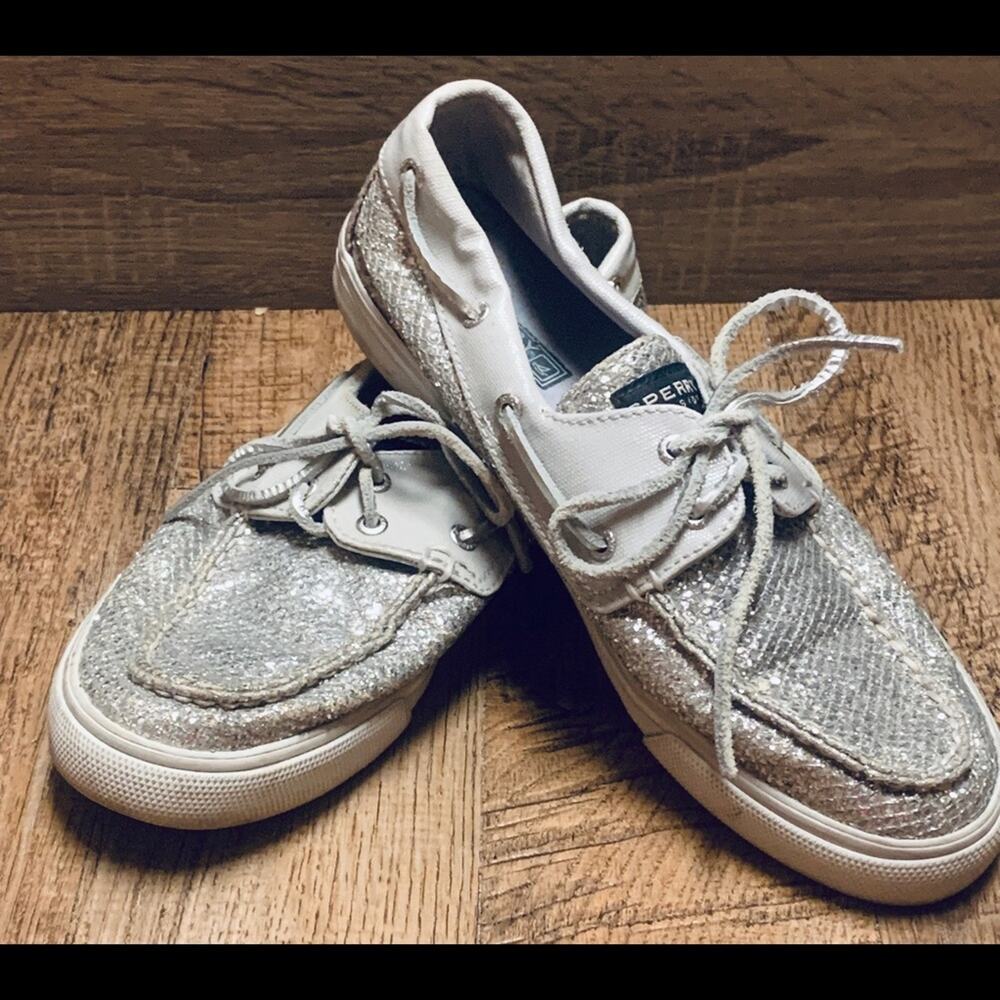 SPERRY GLITTER Top Sider BOAT SHOES Women’s 8.5 M